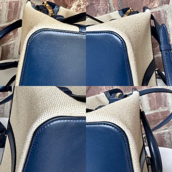 Celine Cabas de France Tote Canvas with Leather Small 43681 - Picture 13 of 14